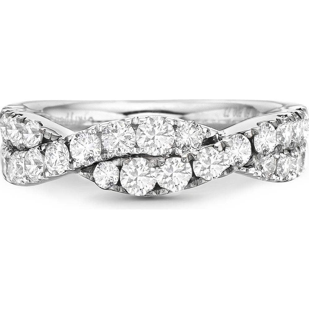 Diamond Twining Braid Ring in Platinum by Charles Krypell