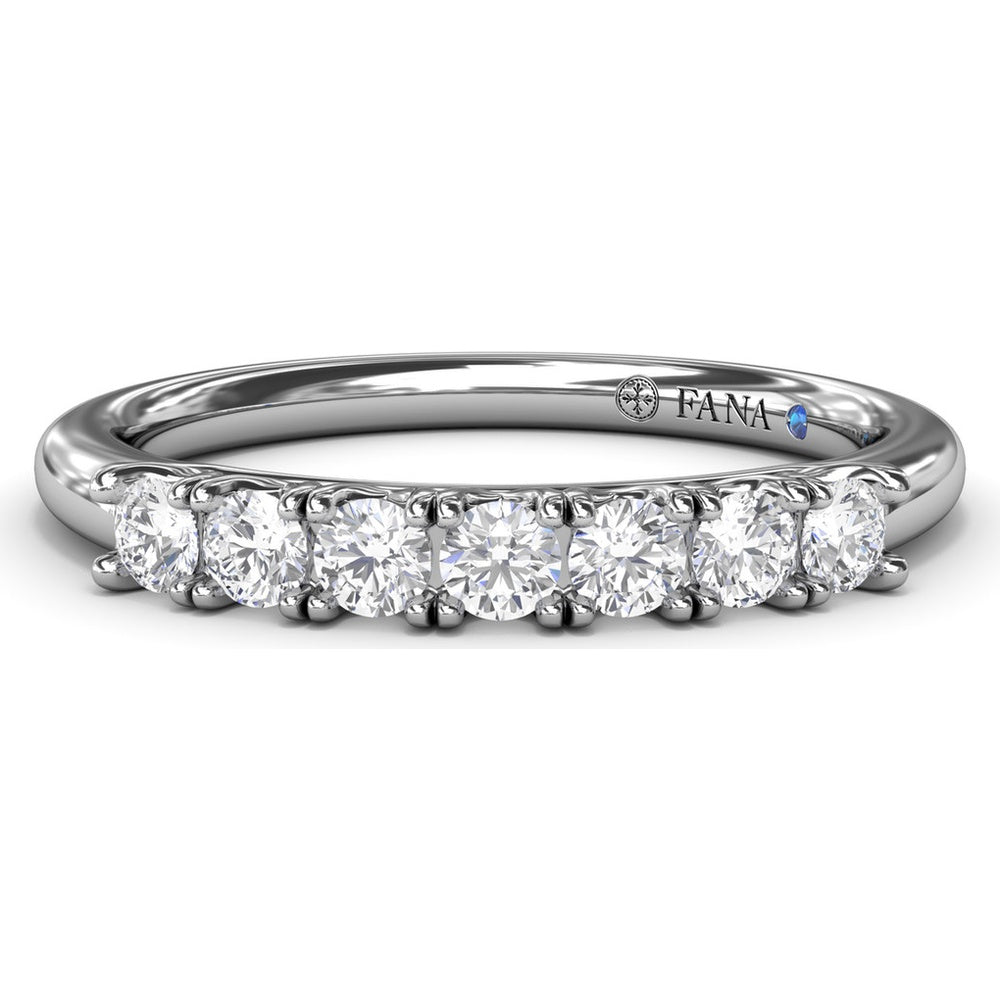 Diamond Wedding Band with 7 Prong-Set Round Diamonds by Fana - 0.35 Carat Total Diamond Weight