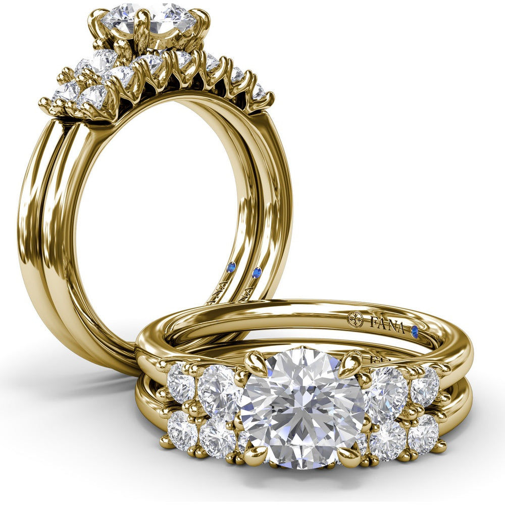 Diamond Wedding Band with 7 Prong-Set Round Diamonds by Fana - 0.35 Carat Total Diamond Weight