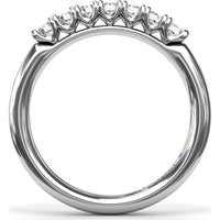 Diamond Wedding Band with 7 Prong-Set Round Diamonds by Fana - 0.35 Carat Total Diamond Weight