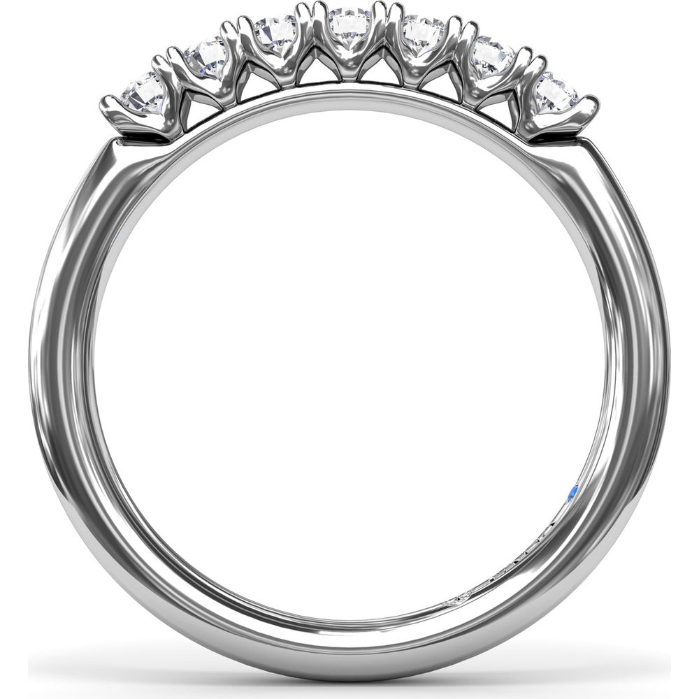 Diamond Wedding Band with 7 Prong-Set Round Diamonds by Fana - 0.35 Carat Total Diamond Weight