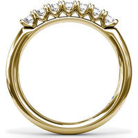 Diamond Wedding Band with 7 Prong-Set Round Diamonds by Fana - 0.35 Carat Total Diamond Weight
