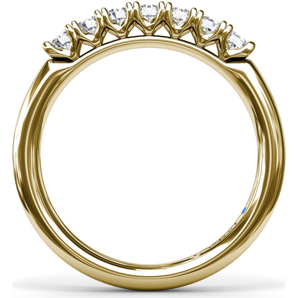 Diamond Wedding Band with 7 Prong-Set Round Diamonds by Fana - 0.35 Carat Total Diamond Weight
