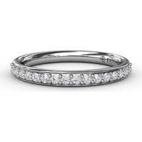 Diamond Wedding Band with Channel Set Round Brilliant Diamonds by Fana - 0.25 Carat Total Diamond Weight