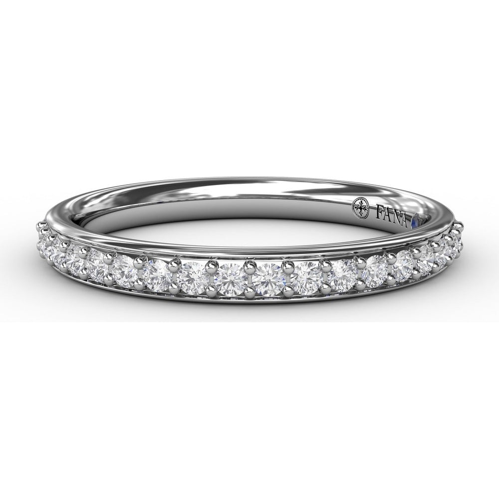 Diamond Wedding Band with Channel Set Round Brilliant Diamonds by Fana - 0.25 Carat Total Diamond Weight