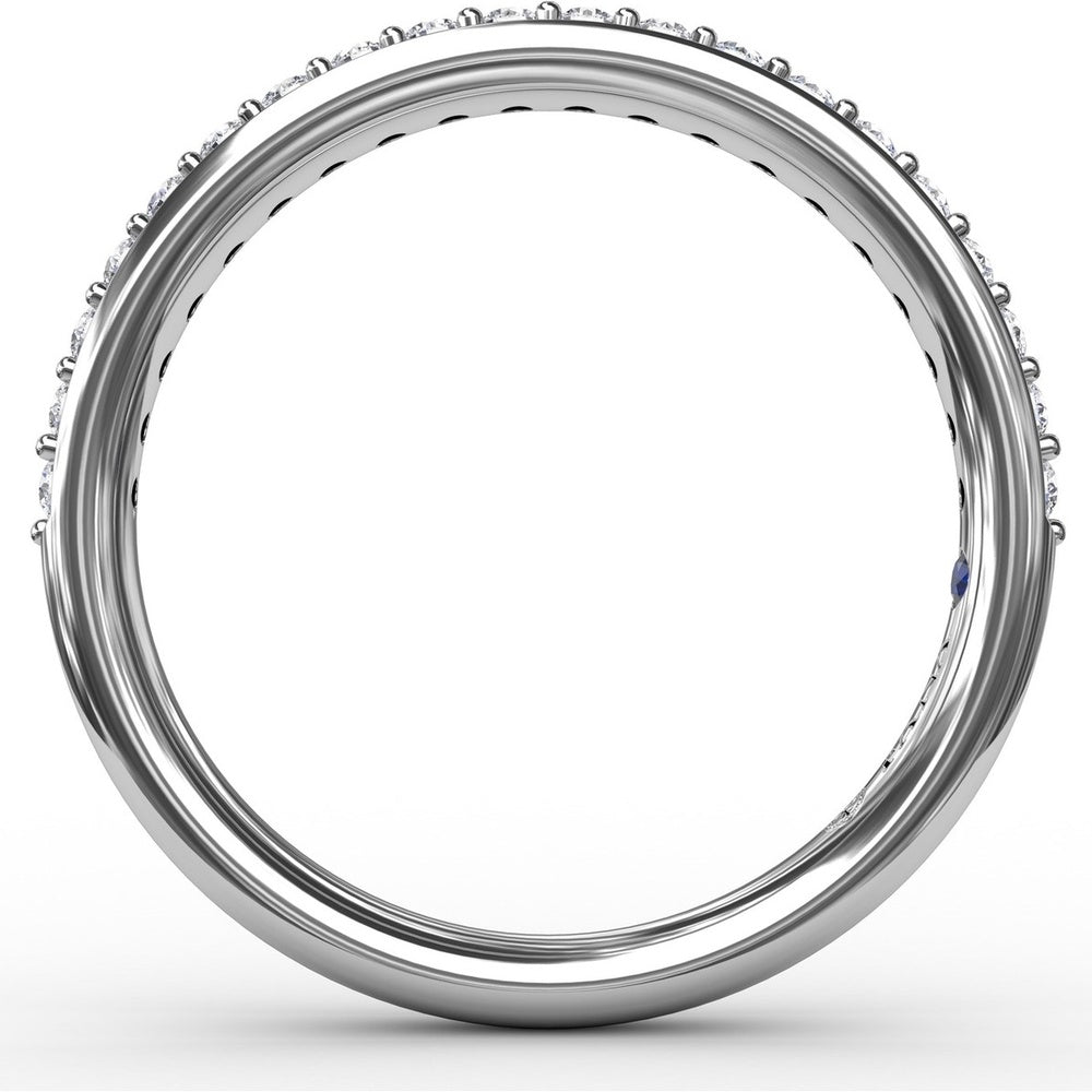 Diamond Wedding Band with Channel Set Round Brilliant Diamonds by Fana - 0.25 Carat Total Diamond Weight