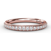 Diamond Wedding Band with Channel Set Round Brilliant Diamonds by Fana - 0.25 Carat Total Diamond Weight