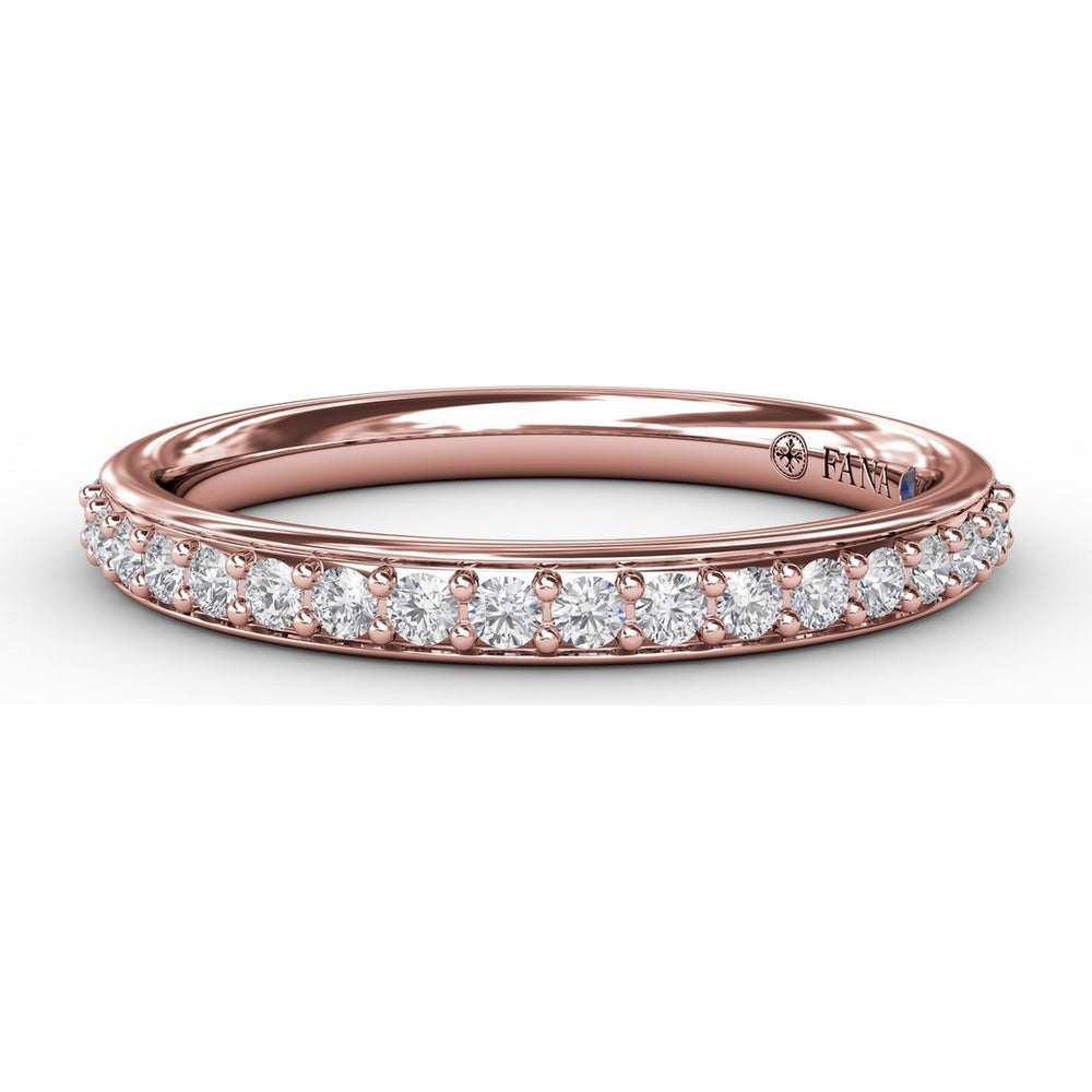 Diamond Wedding Band with Channel Set Round Brilliant Diamonds by Fana - 0.25 Carat Total Diamond Weight