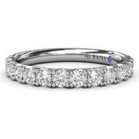 Diamond Wedding Band with Four-Prong Set Round Diamonds by Fana - 0.43 Carat Total Diamond Weight