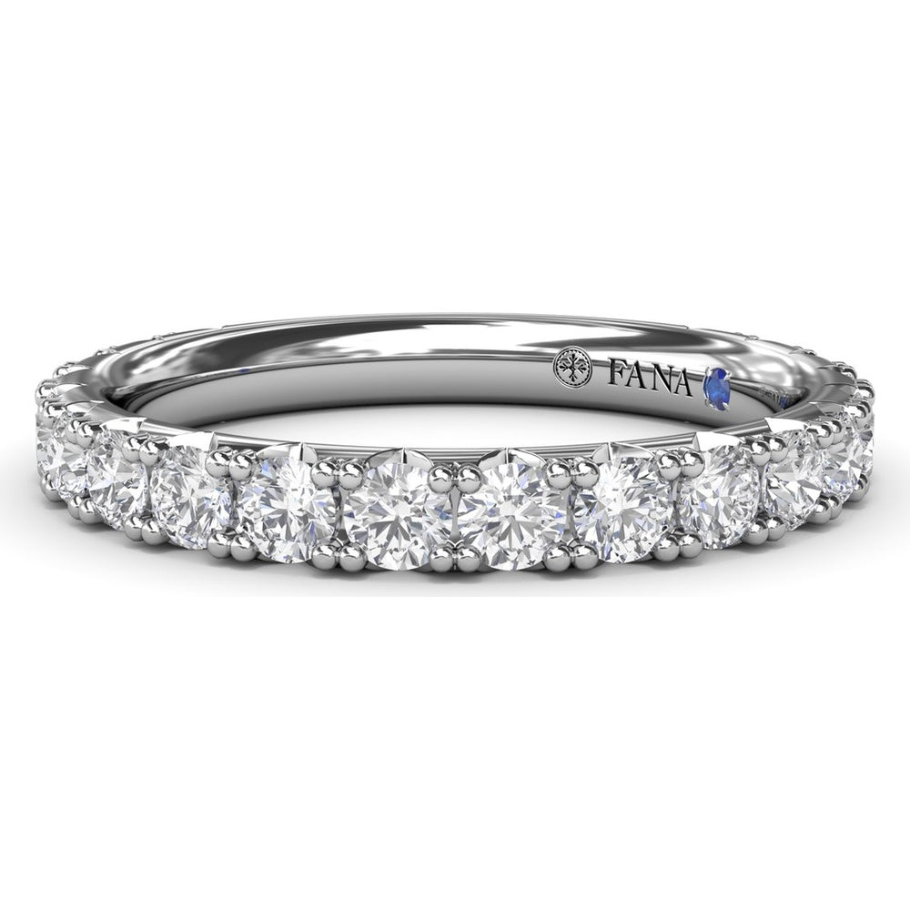 Diamond Wedding Band with Four-Prong Set Round Diamonds by Fana - 0.43 Carat Total Diamond Weight