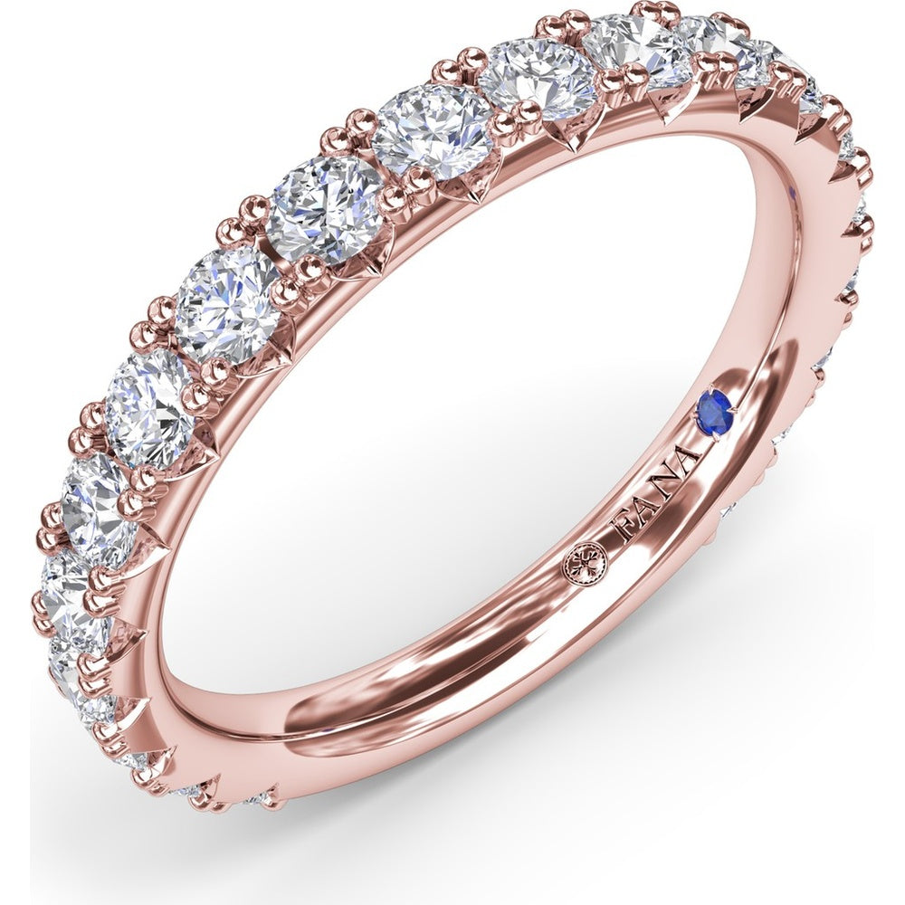 Diamond Wedding Band with Four-Prong Set Round Diamonds by Fana - 0.43 Carat Total Diamond Weight