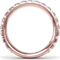 Diamond Wedding Band with Four-Prong Set Round Diamonds by Fana - 0.43 Carat Total Diamond Weight