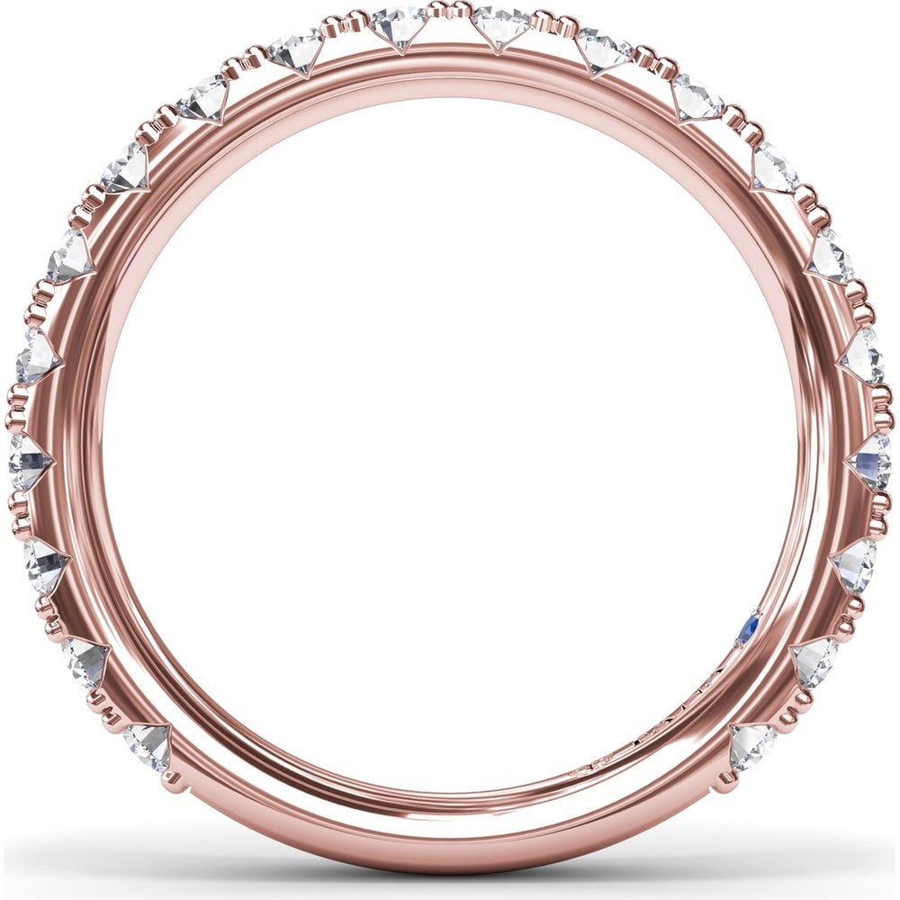 Diamond Wedding Band with Four-Prong Set Round Diamonds by Fana - 0.43 Carat Total Diamond Weight