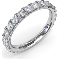 Diamond Wedding Band with Four-Prong Set Round Diamonds by Fana - 0.43 Carat Total Diamond Weight