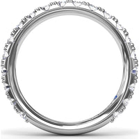 Diamond Wedding Band with Four-Prong Set Round Diamonds by Fana - 0.43 Carat Total Diamond Weight
