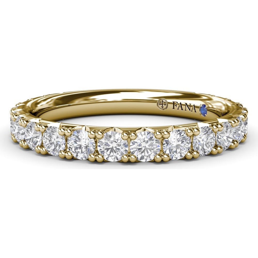 Diamond Wedding Band with Four-Prong Set Round Diamonds by Fana - 0.43 Carat Total Diamond Weight
