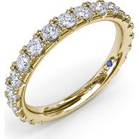 Diamond Wedding Band with Four-Prong Set Round Diamonds by Fana - 0.43 Carat Total Diamond Weight