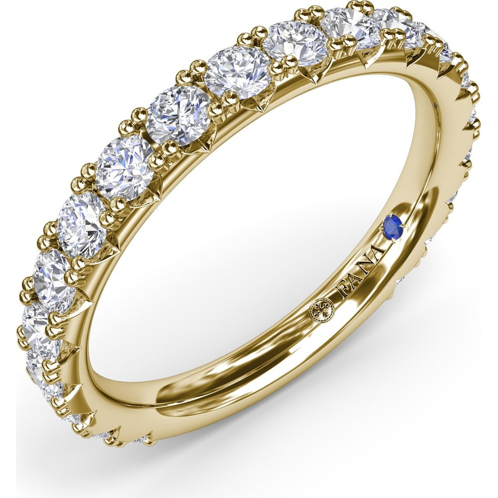 Diamond Wedding Band with Four-Prong Set Round Diamonds by Fana - 0.43 Carat Total Diamond Weight