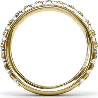 Diamond Wedding Band with Four-Prong Set Round Diamonds by Fana - 0.43 Carat Total Diamond Weight