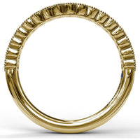 Diamond Wedding Band with Milgrain-Framed Round Diamonds by Fana - 0.34 Carat Total Diamond Weight