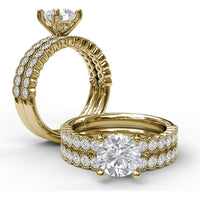 Diamond Wedding Band with Milgrain-Framed Round Diamonds by Fana - 0.34 Carat Total Diamond Weight