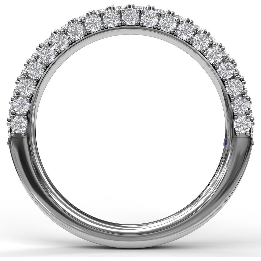 Diamond Wedding Band with Pavé and Milgrain Details by Fana - 0.93 Carat Total Diamond Weight