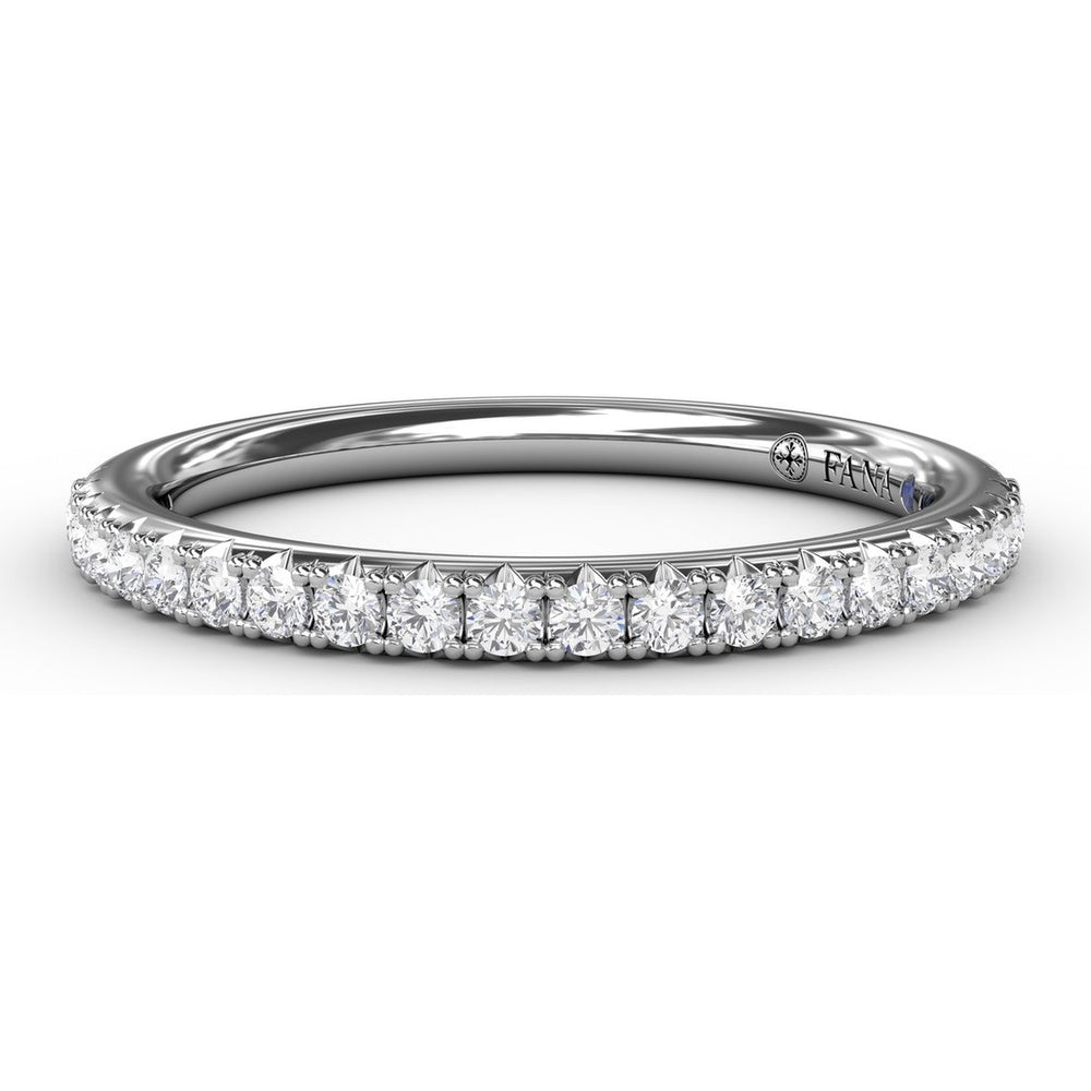 Diamond Wedding Band with Pavé Set Round Brilliant Diamonds by Fana - 0.28 Carat Total Diamond Weight