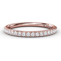 Diamond Wedding Band with Pavé Set Round Brilliant Diamonds by Fana - 0.28 Carat Total Diamond Weight
