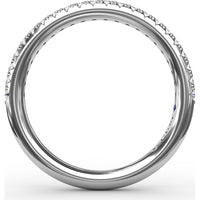Diamond Wedding Band with Pavé Set Round Brilliant Diamonds by Fana - 0.28 Carat Total Diamond Weight