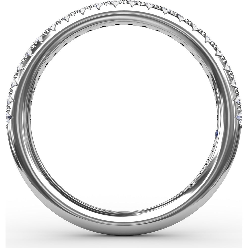 Diamond Wedding Band with Pavé Set Round Brilliant Diamonds by Fana - 0.28 Carat Total Diamond Weight