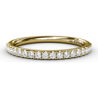 Diamond Wedding Band with Pavé Set Round Brilliant Diamonds by Fana - 0.28 Carat Total Diamond Weight