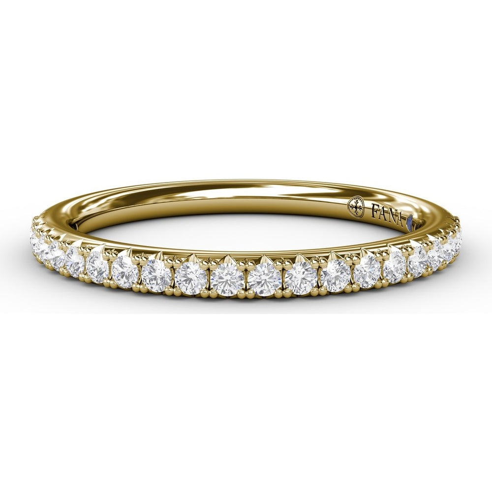 Diamond Wedding Band with Pavé Set Round Brilliant Diamonds by Fana - 0.28 Carat Total Diamond Weight