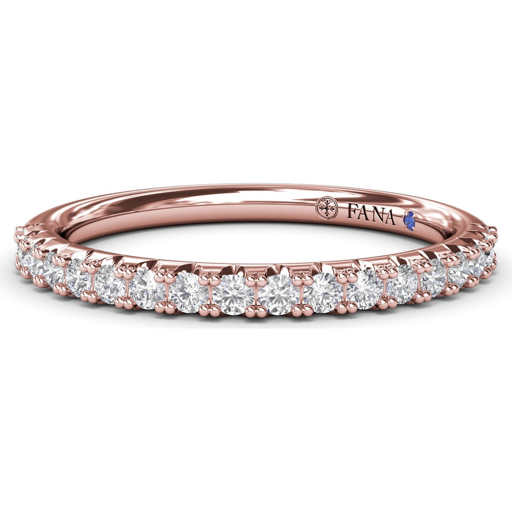 Diamond Wedding Band with Pavé Set Round Brilliant Diamonds by Fana - 0.28 Carat Total Diamond Weight