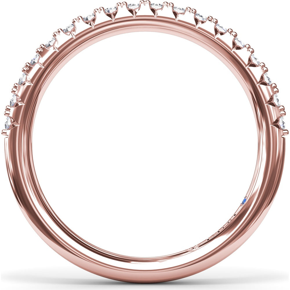 Diamond Wedding Band with Pavé Set Round Brilliant Diamonds by Fana - 0.28 Carat Total Diamond Weight