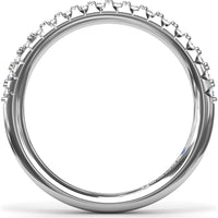 Diamond Wedding Band with Pavé Set Round Brilliant Diamonds by Fana - 0.28 Carat Total Diamond Weight