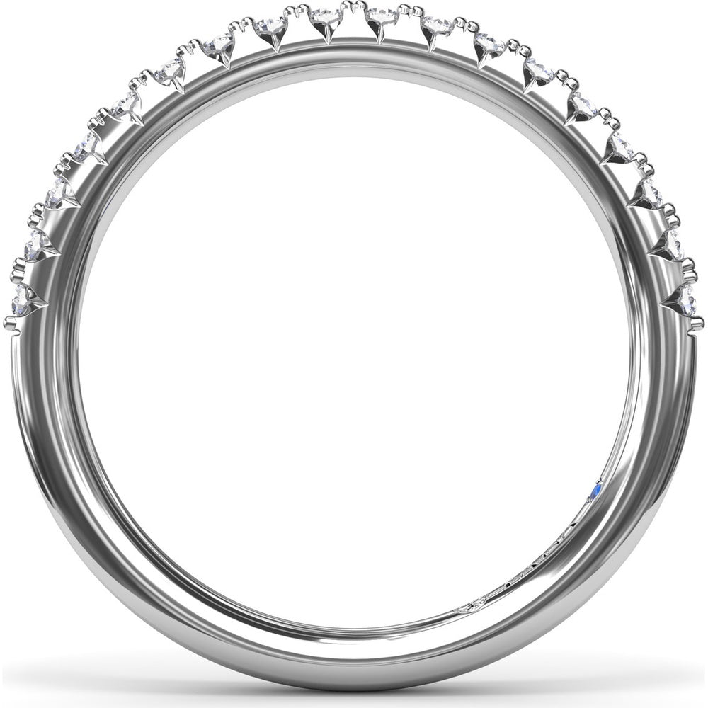 Diamond Wedding Band with Pavé Set Round Brilliant Diamonds by Fana - 0.28 Carat Total Diamond Weight