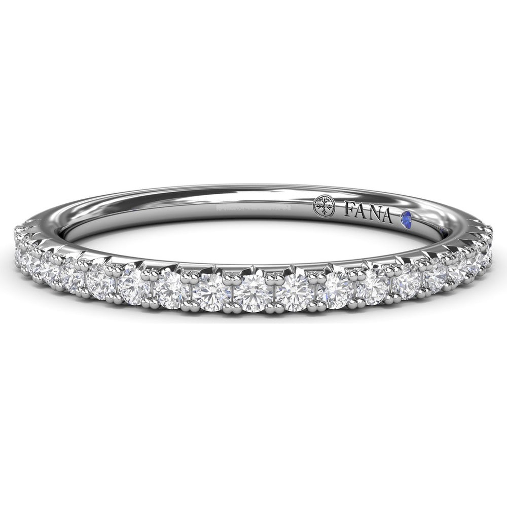 Diamond Wedding Band with Pavé-Set Round Brilliant Diamonds by Fana - 0.28 Carat Total Diamond Weight
