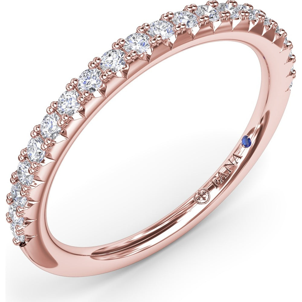 Diamond Wedding Band with Pavé-Set Round Brilliant Diamonds by Fana - 0.28 Carat Total Diamond Weight