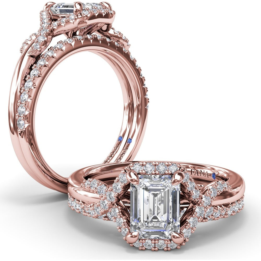 Diamond Wedding Band with Pavé-Set Round Brilliant Diamonds by Fana - 0.28 Carat Total Diamond Weight