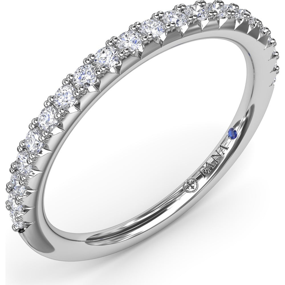 Diamond Wedding Band with Pavé-Set Round Brilliant Diamonds by Fana - 0.28 Carat Total Diamond Weight