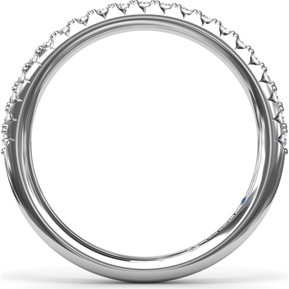 Diamond Wedding Band with Pavé-Set Round Brilliant Diamonds by Fana - 0.28 Carat Total Diamond Weight