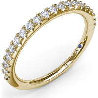 Diamond Wedding Band with Pavé-Set Round Brilliant Diamonds by Fana - 0.28 Carat Total Diamond Weight