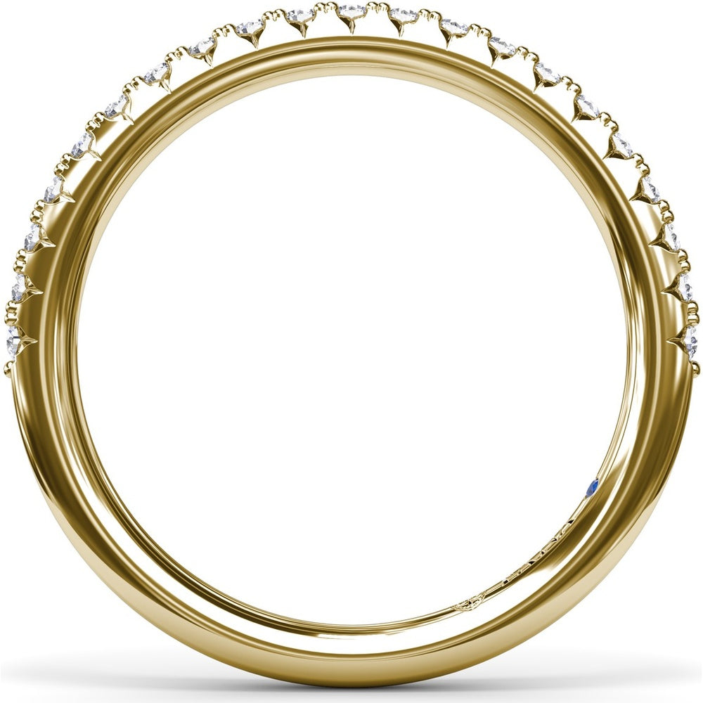 Diamond Wedding Band with Pavé-Set Round Brilliant Diamonds by Fana - 0.28 Carat Total Diamond Weight