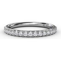 Diamond Wedding Band with Pavé Set Round Brilliant Diamonds by Fana - 0.34 Carat Total Diamond Weight