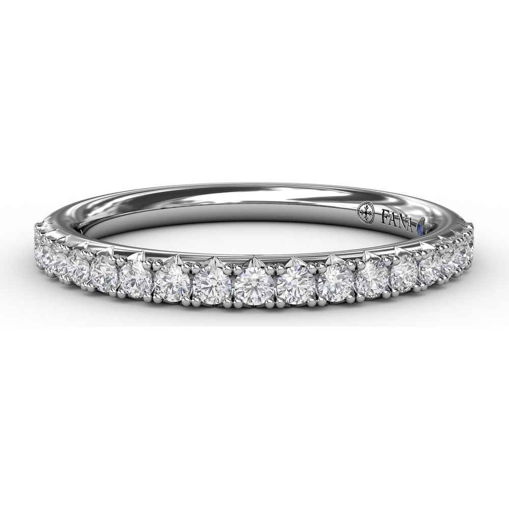 Diamond Wedding Band with Pavé Set Round Brilliant Diamonds by Fana - 0.34 Carat Total Diamond Weight