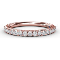 Diamond Wedding Band with Pavé Set Round Brilliant Diamonds by Fana - 0.34 Carat Total Diamond Weight