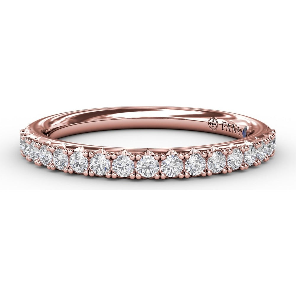 Diamond Wedding Band with Pavé Set Round Brilliant Diamonds by Fana - 0.34 Carat Total Diamond Weight