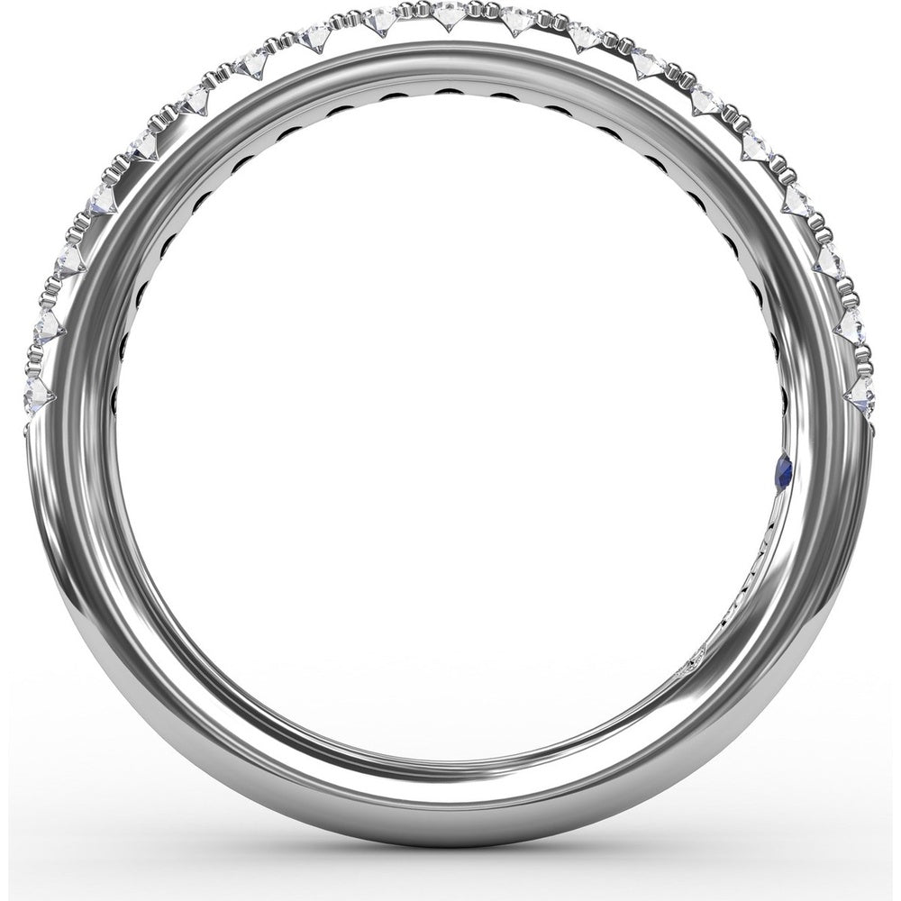 Diamond Wedding Band with Pavé Set Round Brilliant Diamonds by Fana - 0.34 Carat Total Diamond Weight