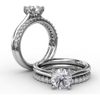 Diamond Wedding Band with Pavé Set Round Brilliant Diamonds by Fana - 0.34 Carat Total Diamond Weight