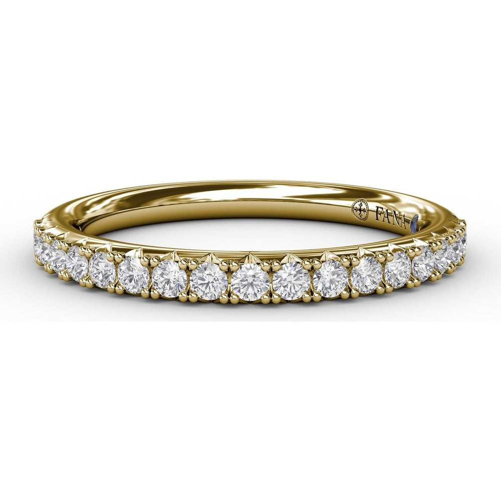 Diamond Wedding Band with Pavé Set Round Brilliant Diamonds by Fana - 0.34 Carat Total Diamond Weight
